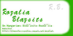 rozalia blazsits business card